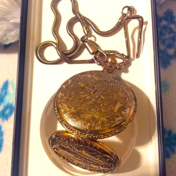 Pocket Watch Train needs battery Vtg SunAmerica unisex Pristine - Picture 7 of 11